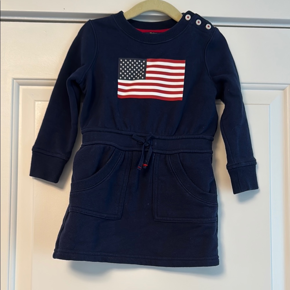 Polo Ralph Lauren Girls Navy American Flag Dress